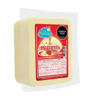 Quesos La Florida Bloque 1000gr Queso Mozzarella