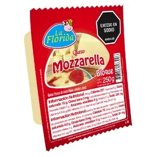 Quesos La Florida Bloque 250G Queso Mozzarella