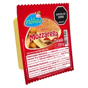 Quesos La Florida Tajado 200gr Queso Mozzarella