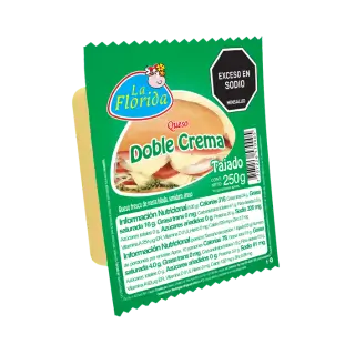 Quesos La Florida Queso Doble Crema La Florida Tajado x 250gr Food Services