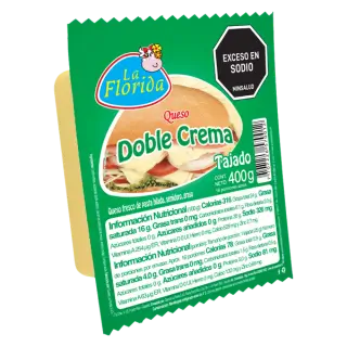 Quesos La Florida Queso Doble Crema La Florida Tajado x 400gr