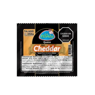 Quesos La Florida - Queso Tipo Cheddar la Florida Tajado x 250gr.webp